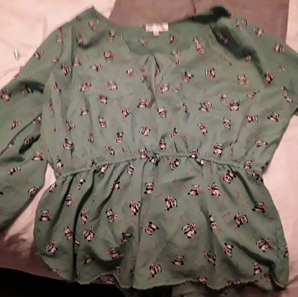3/4 stella tweed panda Christmas shirr - Picture 2 of 2